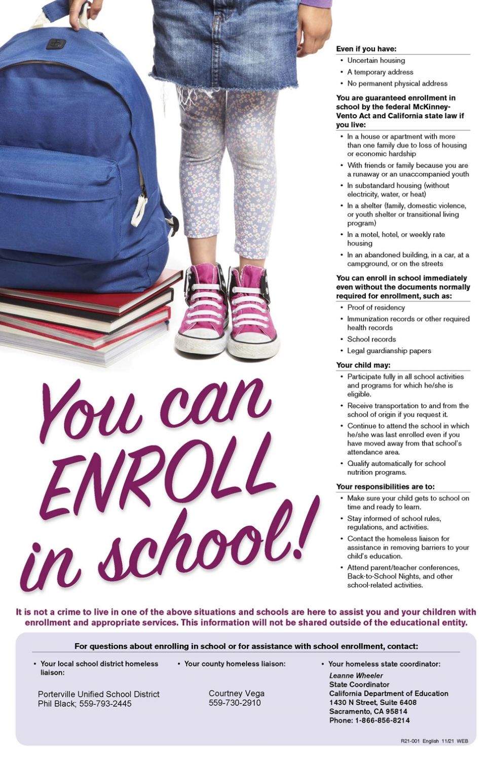 You can Enroll in School!